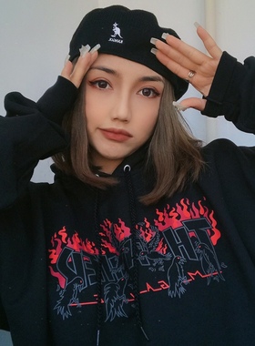 超级限定！正品Thrasher Crows 暗夜乌鸦火焰帽衫 美版情侣卫衣潮