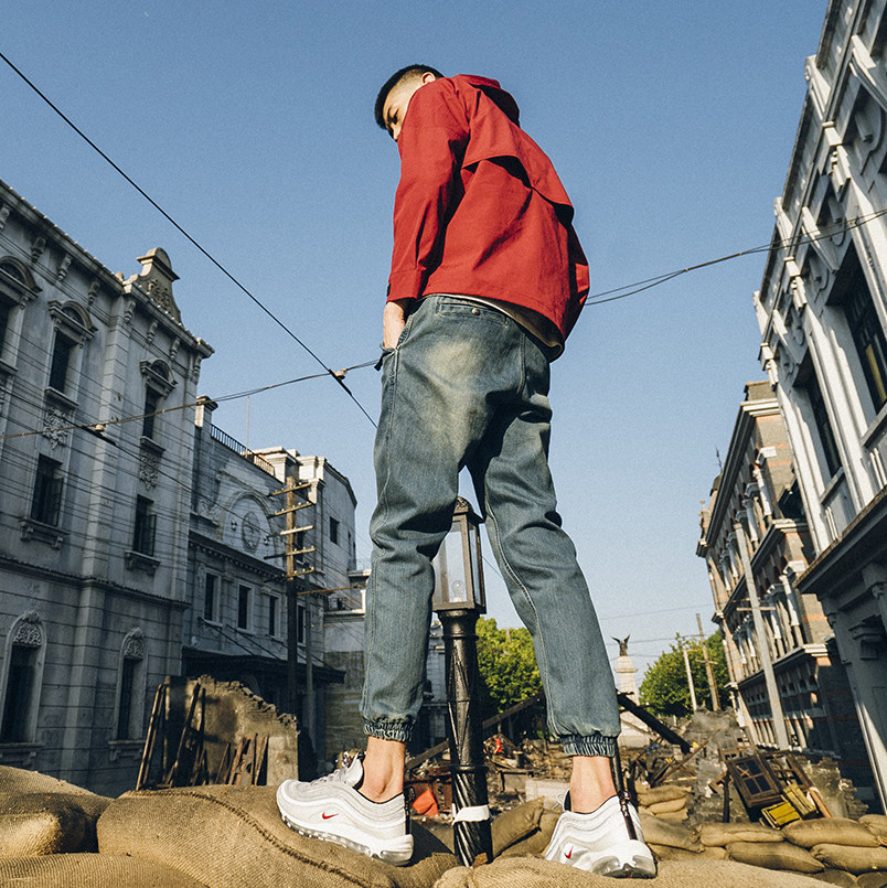 714street 17aw Breath Denim Jogger 机能牛仔收脚裤 立体束脚裤