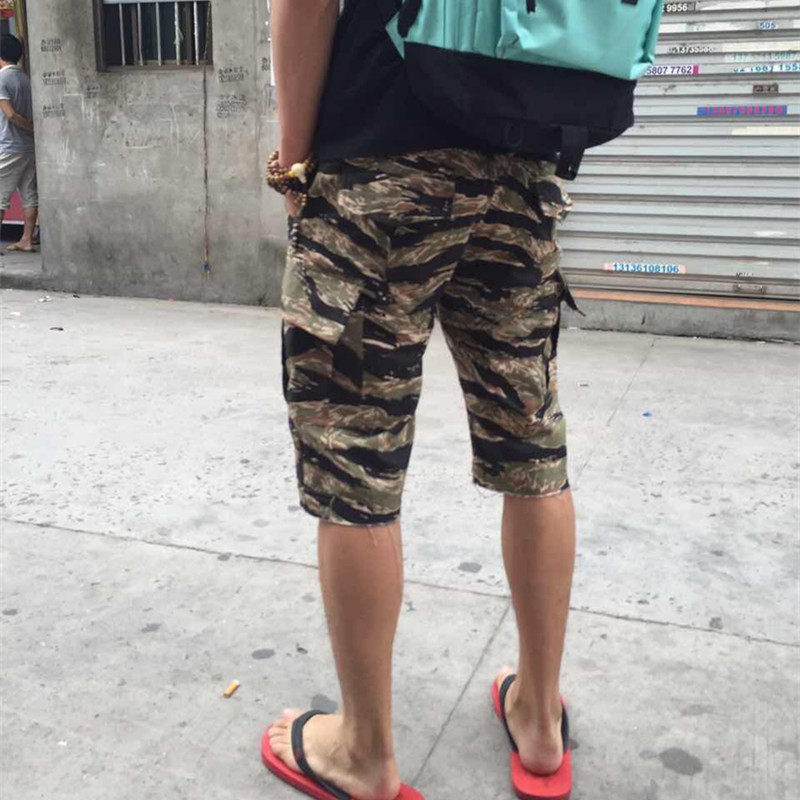 714Street Tiger Cargo Shorts 虎纹迷彩 情侣潮牌军事风工装短裤