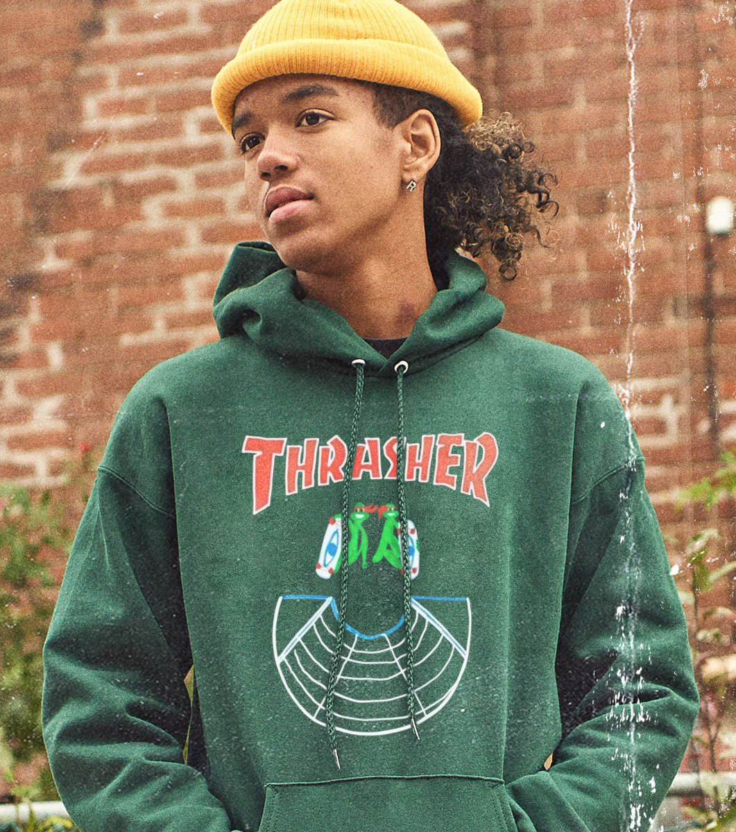 thrasher现货滑板套头火焰卫衣