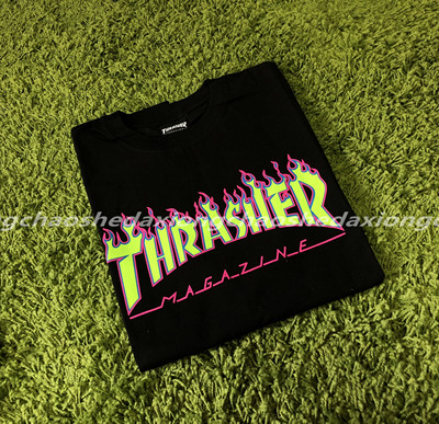 夜光火焰短袖情侣圆领t恤