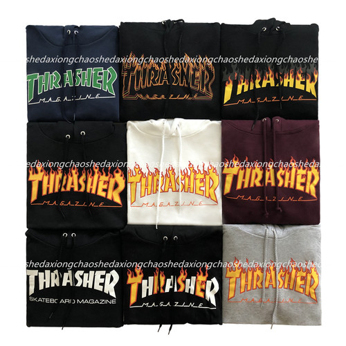 THRASHER正品美潮帽衫火焰