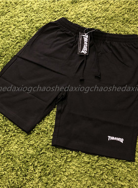 正品现货 日版Thrasher火焰 刺绣字母logo 棉质男运动休闲短裤 潮