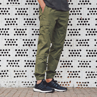 春夏 格子布 情侣束脚裤 17ss 水洗 Jogger 收脚裤 714street 工装