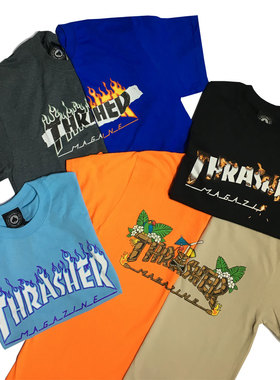 正品现货 Thrasher 19新款 限定火焰短袖经典T恤情侣男女潮流美版