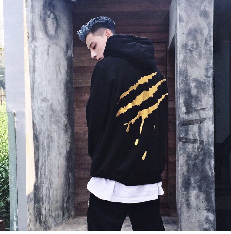 四色现货烫金迷彩情侣加绒卫衣