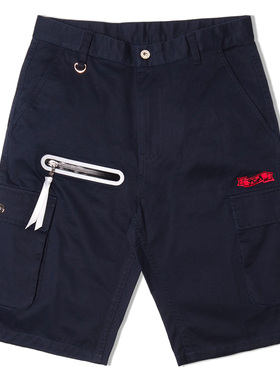 TCA THE CLOTHING ANIMAL 2017ss 3M拉链口袋短裤 藏蓝色宽松中裤