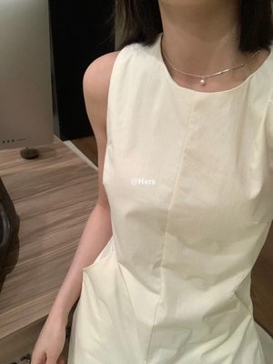 设计师款Hers韩系设计感显瘦背心礼服高级纯色收腰连衣裙9375