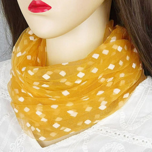网红女士秋冬季套头丝巾围脖防晒护颈椎套脖套薄款时尚围巾纱巾夏