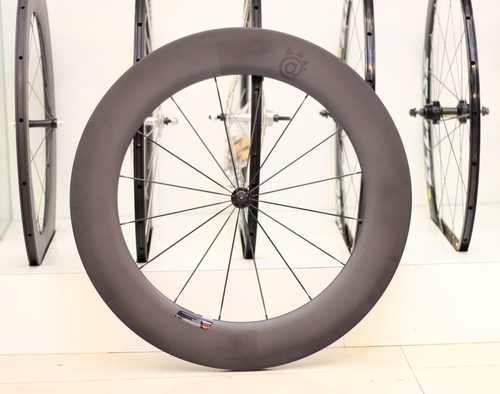 @BIKE FIXED GEAR OCTACHI SP16 碳纤88MM破风 前轮组 开口胎
