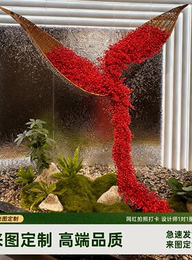 【小众设计】仿真竹艺冬青红果船