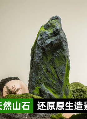 仿真石头造景玻璃钢材质橱窗阳台装饰假山石园林景观道具落地摆件