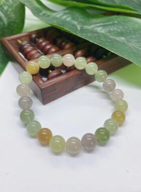 8MM圆珠多宝和田玉手串