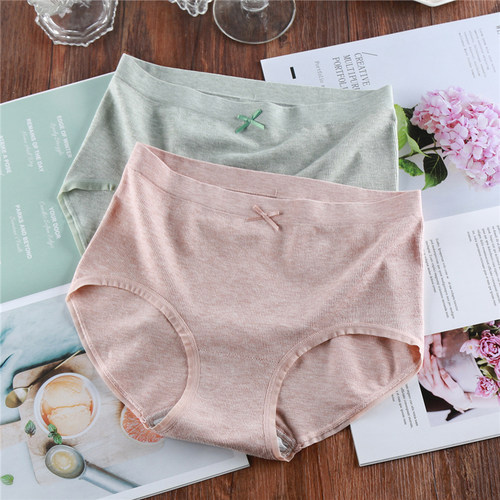 简约蝴蝶结内裤女莫代尔中腰少女