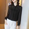 Real silk shirt High-end new pattern black Lace Jacobs Long sleeve shirt Big fashion Western style mulberry silk jacket