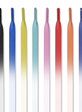 渐变鞋带纯色白色af1空军一号小白鞋帆布鞋aj1篮球鞋鞋带绳彩色潮