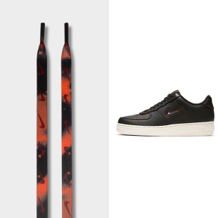 AF1黑橙刮刮乐鞋子鞋带Jewei Home & Away Black 空军一号鞋带绳