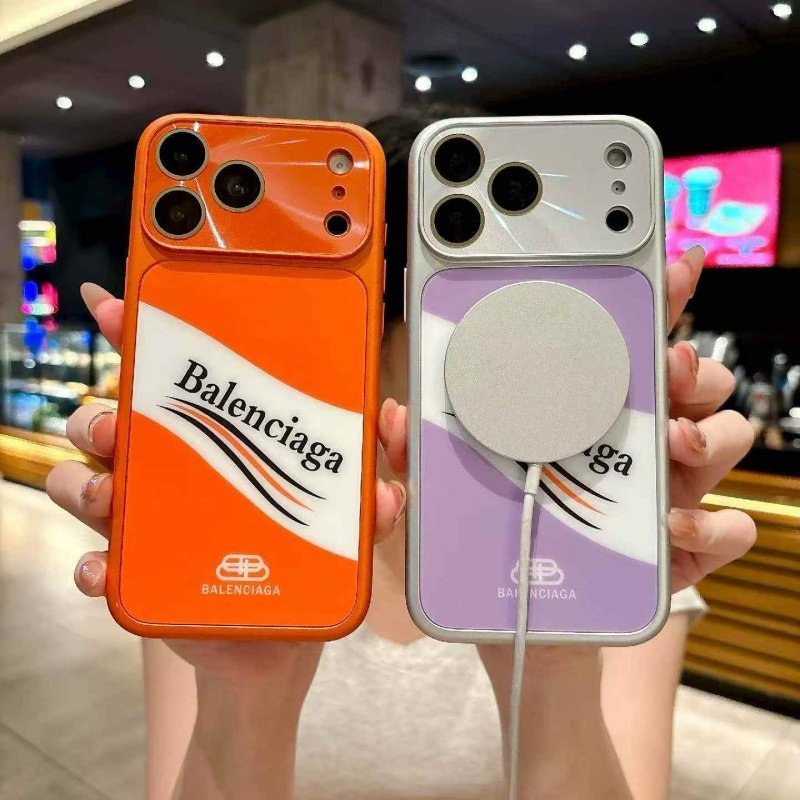 适用潮牌iPhone17Promax新款磁吸充电手机壳苹果16pro全包爱玛橙色保护套15plus镜头防摔14PM情侣款13/12男女