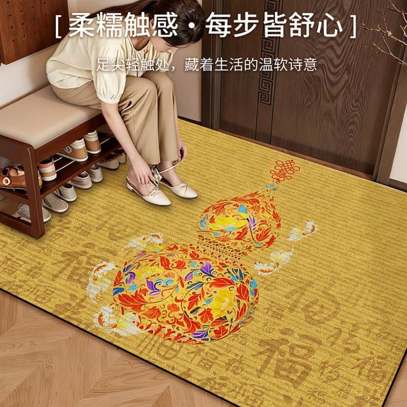 金黄色地垫入户门垫风水地垫进门口地毯硅藻泥脚垫入户门地垫防滑,居家布艺,入户地垫,淘宝优惠券,粉丝福利购,淘宝优惠卷