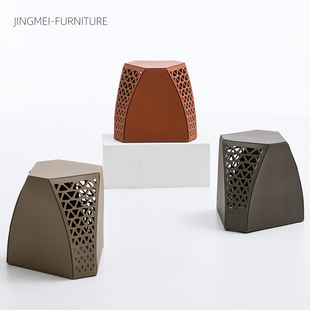 意式极简加厚马鞍皮墩子设计师换鞋梳妆凳家用客厅小凳子沙发角几