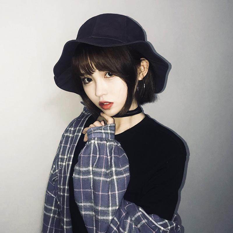 花盆帽遮阳 女防晒明星同款士2023新潮夏韩白色防晒渔夫chic小清