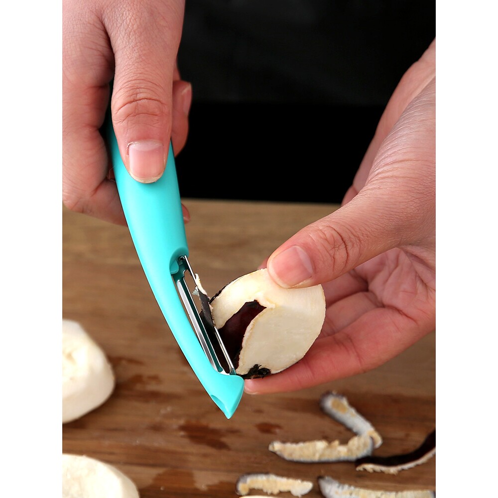 折叠式马蹄削皮器多功能苹果梨子蔬菜水果刮皮刀荸荠去蒂两用刨子