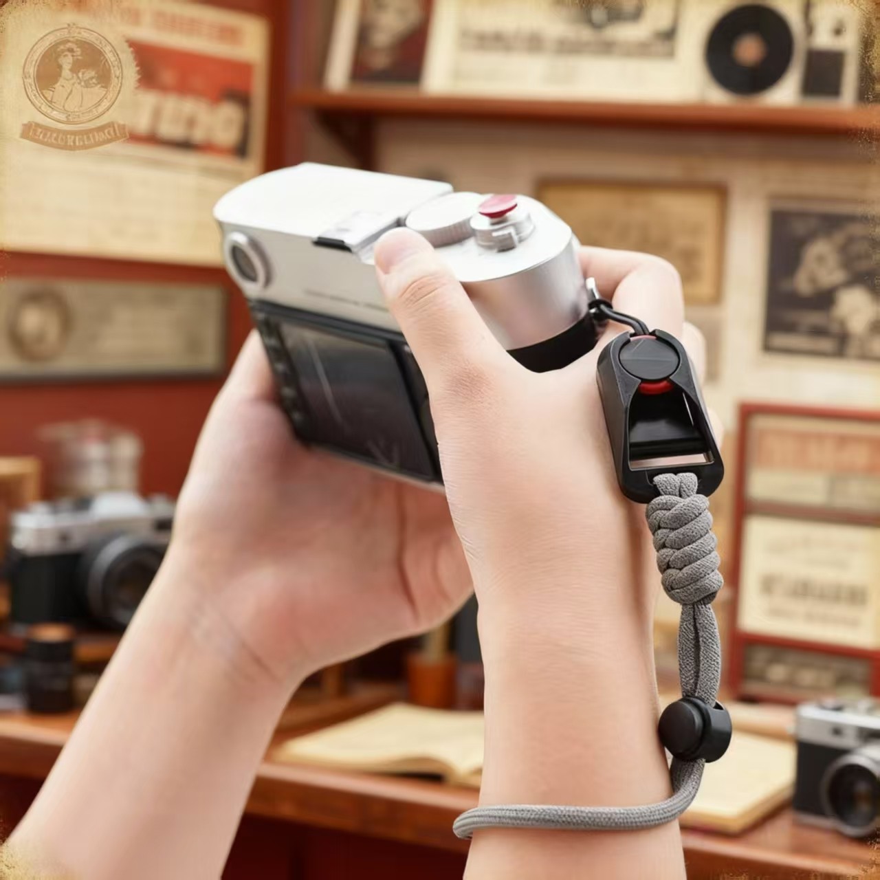 相机手腕带快拆挂绳适用佳能r50索尼康富士xt30松下微单反配件