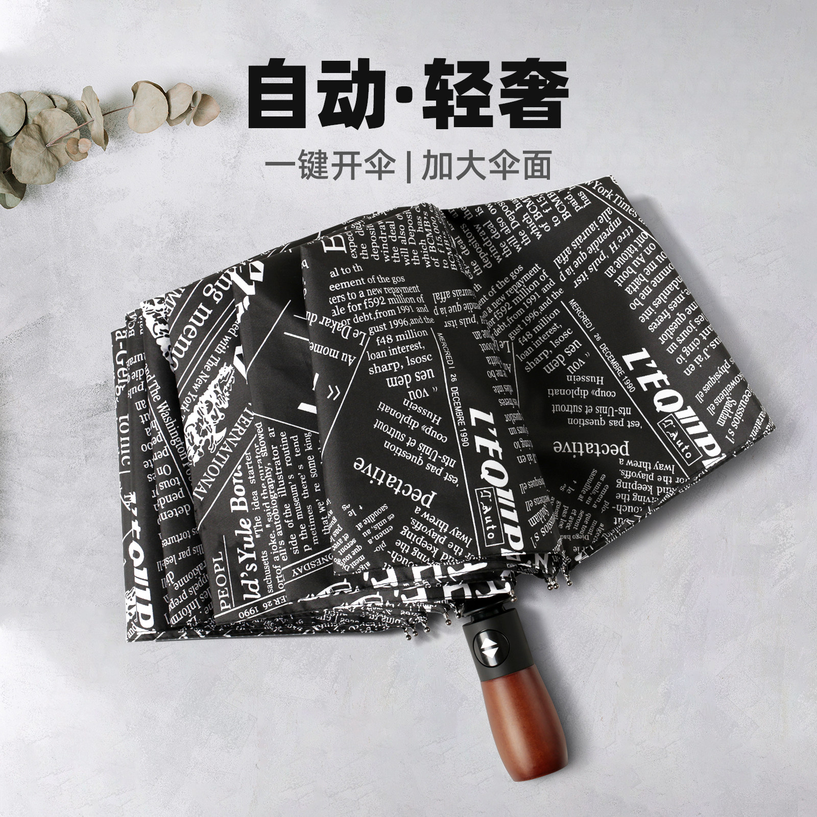 十骨超大伞奢华实木手柄个性创意图片