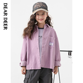 门店同款 儿童春秋款 迪迪鹿童装 衬衫 灯芯绒衬衣潮 女大童长袖