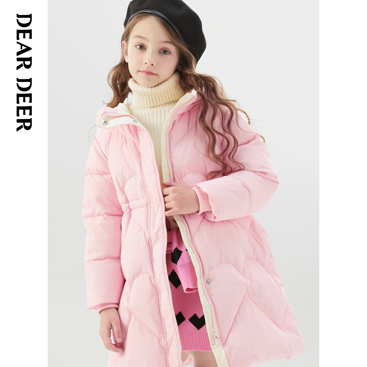 羽绒服中长款加厚童装迪迪鹿