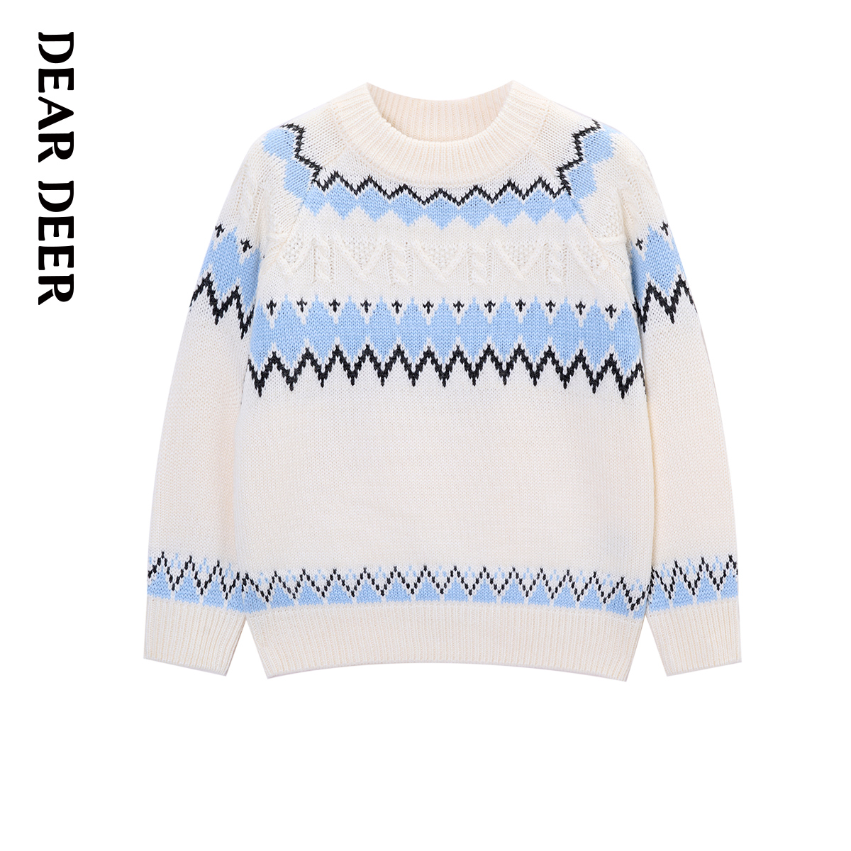 【门店同款】迪迪鹿童装女童毛衣儿童冬季新款羊毛衫加厚长袖线衫