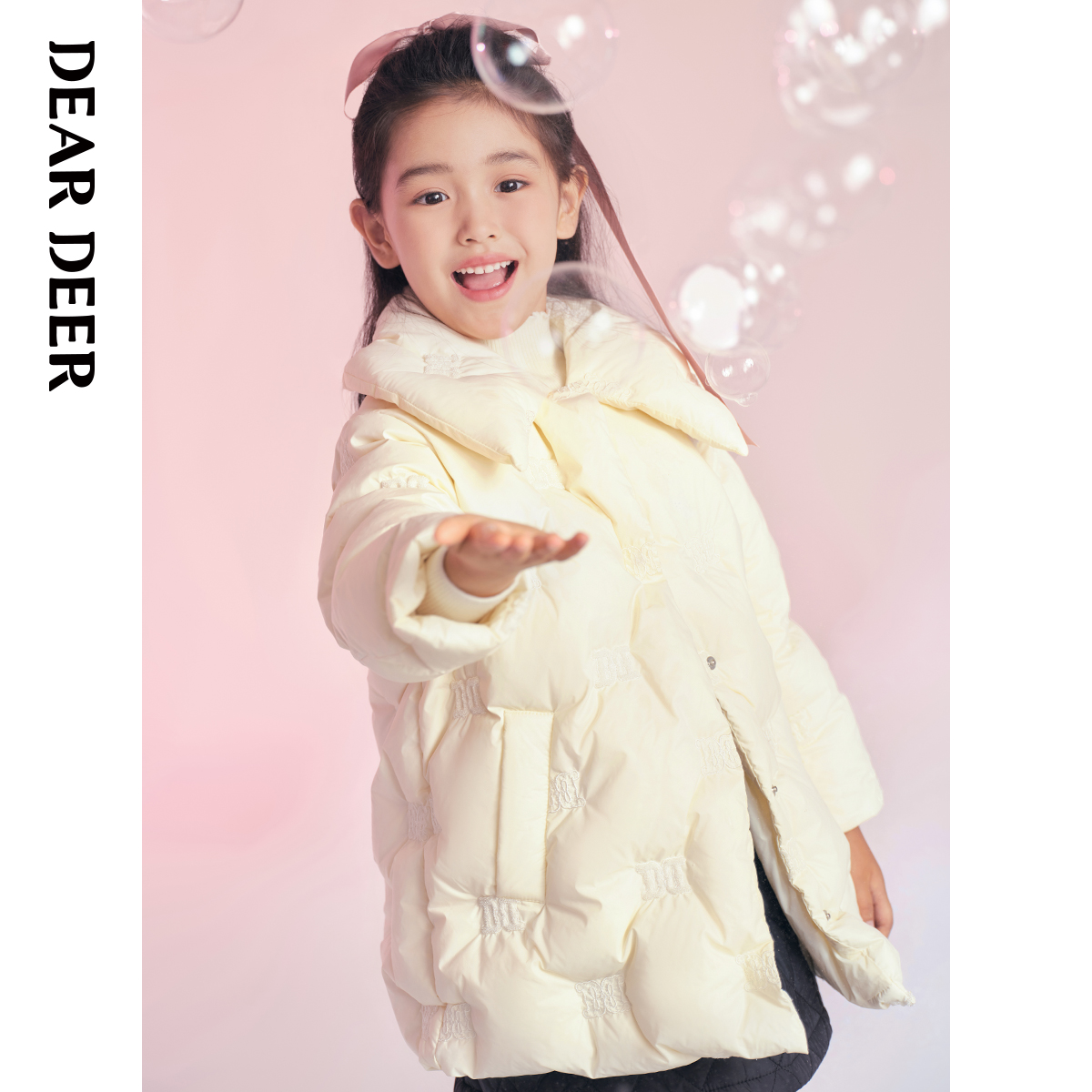 迪鹿童装女大童羽绒服