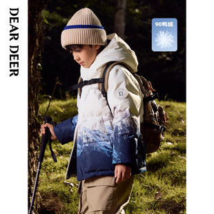 【门店同款】迪迪鹿童装男童羽绒服儿童冬季新款保暖羽绒外套连帽