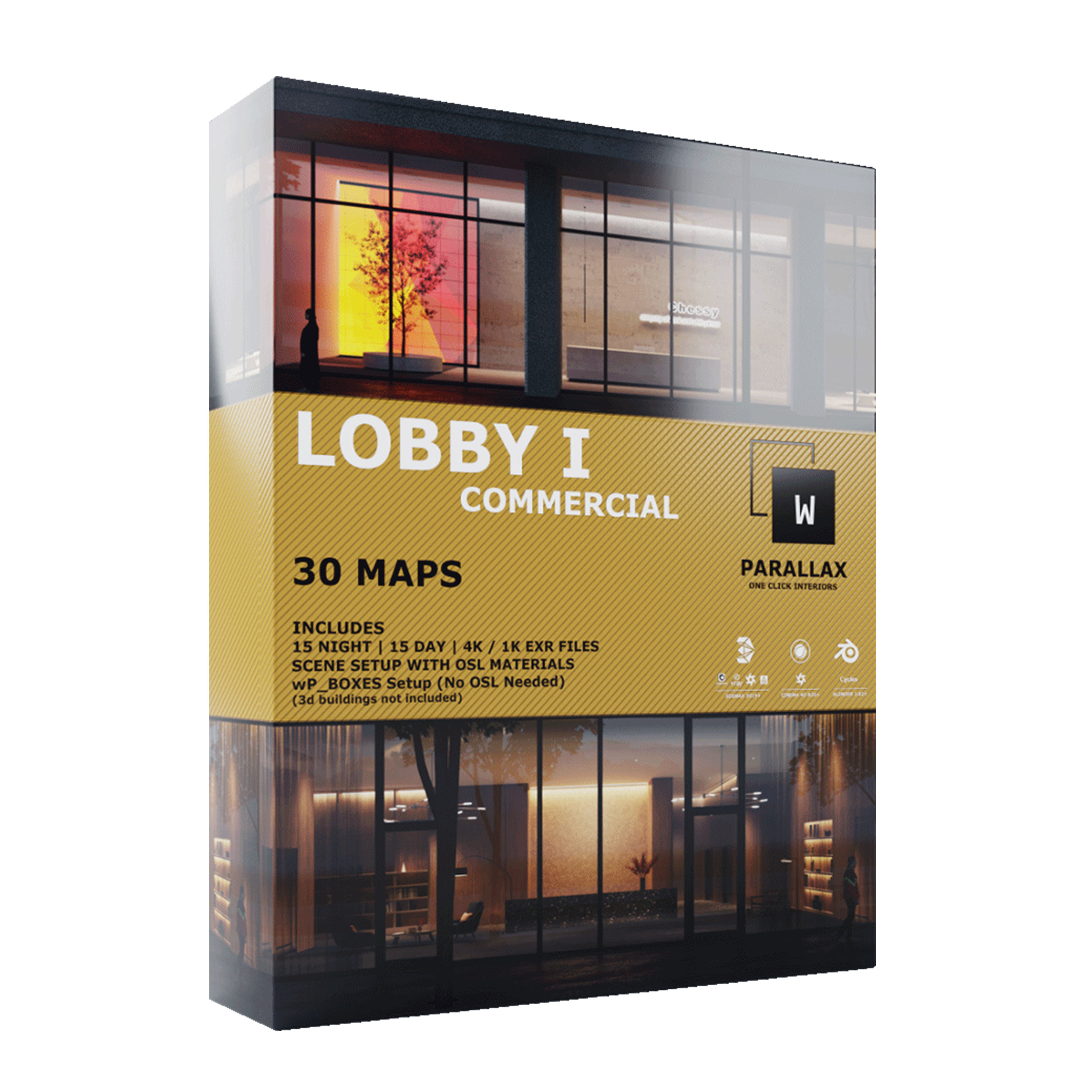 (583)视差贴图商业大堂 wparallax lobby Commercial