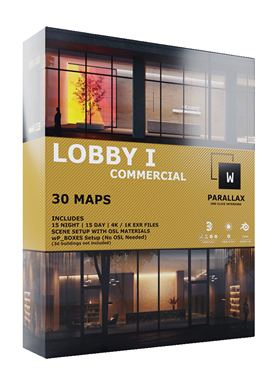 (583)视差贴图商业大堂 wparallax lobby Commercial