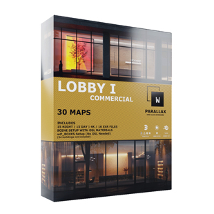 (583)视差贴图商业大堂 wparallax lobby Commercial