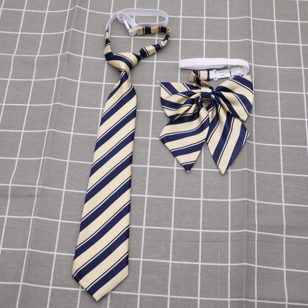 黄蓝条纹JK日系条纹免打领带领结手打学院风学生校供制服,服饰配件/皮带/帽子/围巾,领带,淘宝优惠券,粉丝福利购,淘宝优惠卷