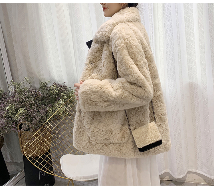 2025新款獭兔毛皮草外套女中长款