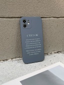 蓝灰色法式 ins风 原创设计法语短句 液态硅胶软壳全包 EST OK｜Modemoiselle法语手机壳