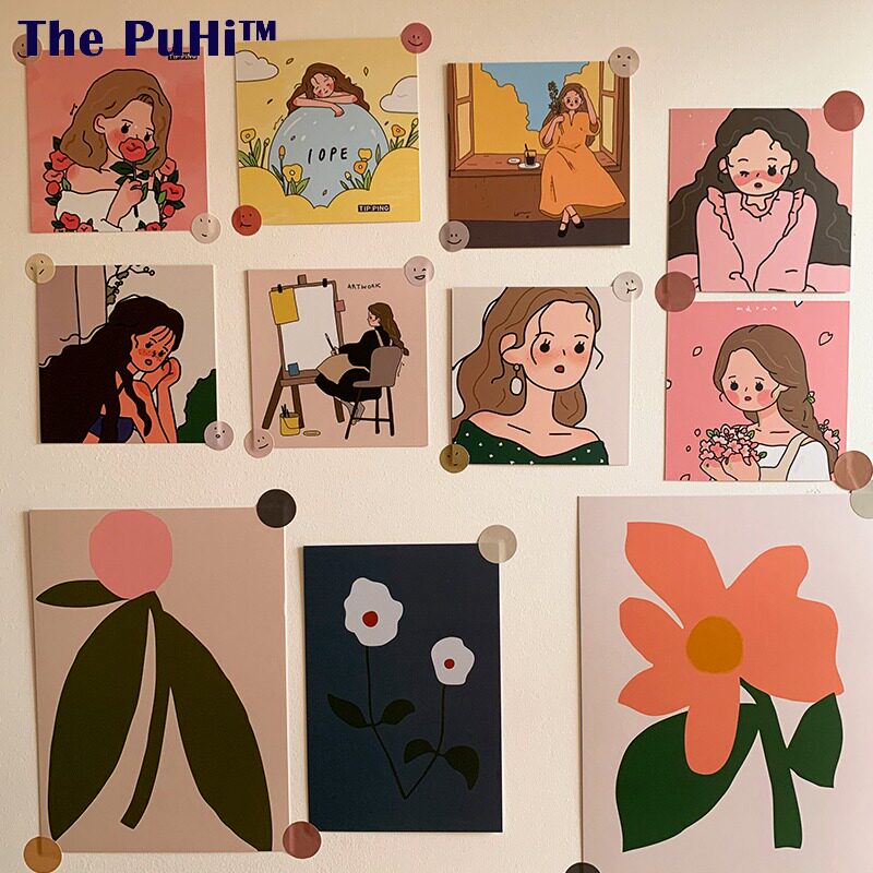 PuHi the republic of korea ins card lovely girl Illustration PDA source material metope decorate photograph background Card 9in the Festive supplies/Gift , Cultural and creative products , Cultural and creative postcard  category - from Buy2taobao.com to provide professional Taobao agent buy service