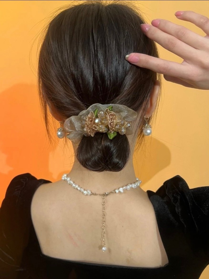 2025新款气质发圈高级感发绳头绳女扎马尾丸子头盘发大肠头花发饰,饰品/流行首饰/时尚饰品新,发饰,淘宝优惠券,粉丝福利购,淘宝优惠卷