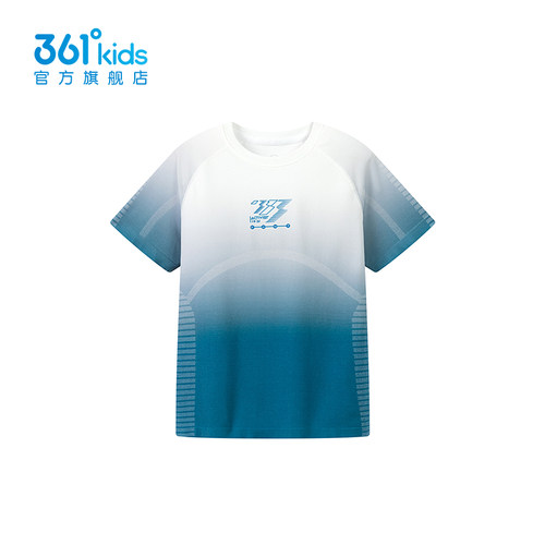 361°男童速干短袖拼色2026秋季新款中大童插肩袖T恤衫K52531216