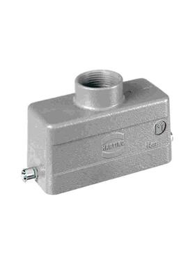 HARTING浩亭19300101440哈丁矩形连接器低结构单锁扣顶出线