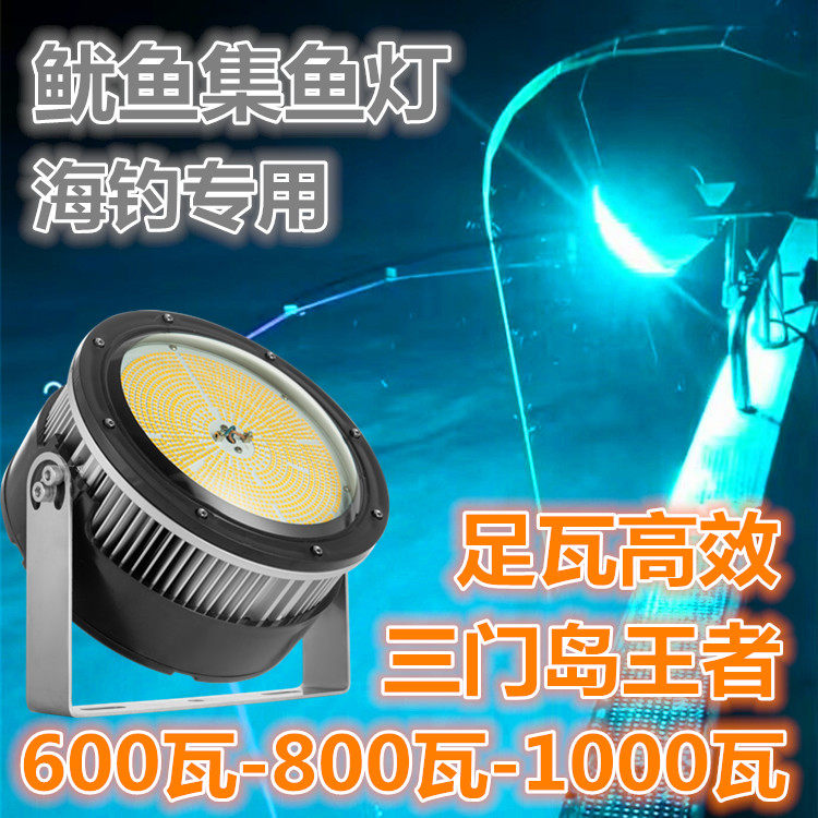 渔登800瓦高效海钓青光集鱼灯600瓦防水诱鱼灯220伏LED空中集鱼灯