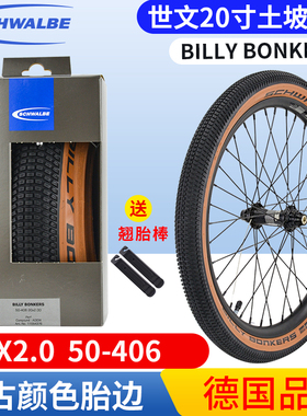 世文SCHWALBE 土坡车街车外胎20寸BMX动作死飞轮胎BILLY BONKERS