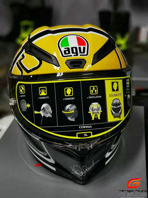 AGV CORSA R 60周年纪念花碳复合意大利产亚版摩托车头盔展示品-封面