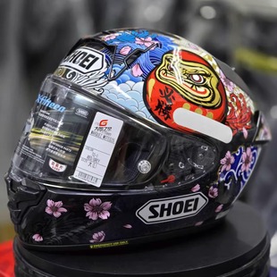 摩托車頭盔日本馬奎斯迷宮紅螞蟻X符號騎行招財貓 全盔 X15 SHOEI