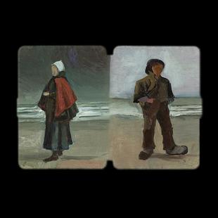 kindle保护套paperwhite6壳2024新款Colorsoft保护壳scribe2|1超薄kpw5|3|4休眠voyage青春版oasis3皮套油画