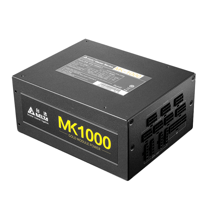 台达MK1000W台式机电脑电源金牌全模组宽幅独显游戏静音电源背线