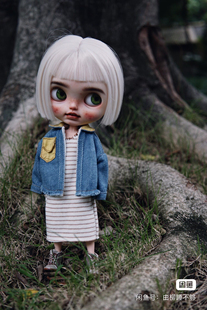 Blythe landoudou ob24 ob22 娃衣 牛仔外套连衣裙套装